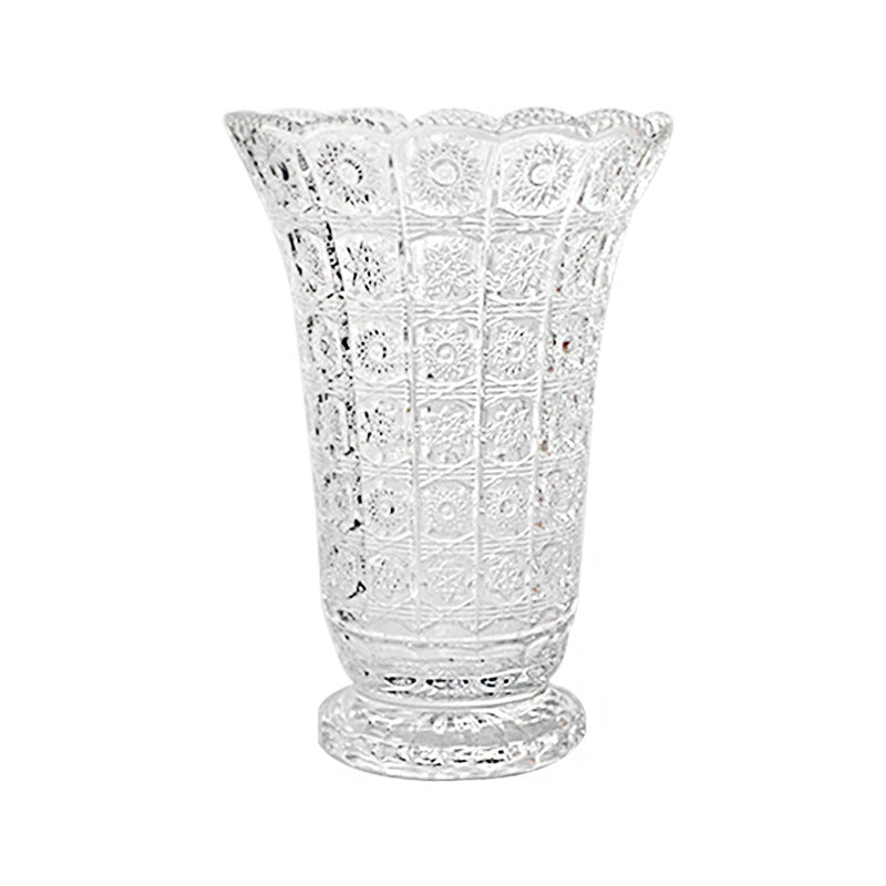 Sun Pattern Glass Vase