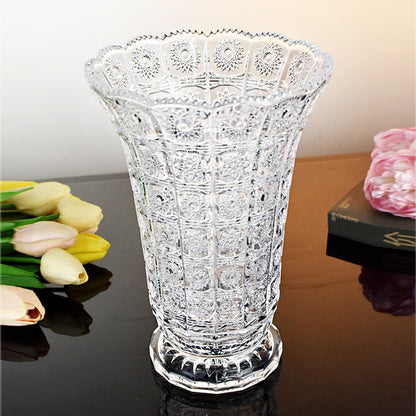 Sun Pattern Glass Vase