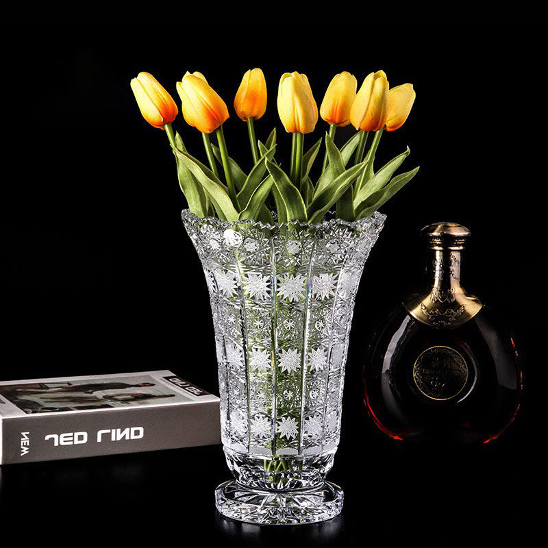 Sun Pattern Glass Vase