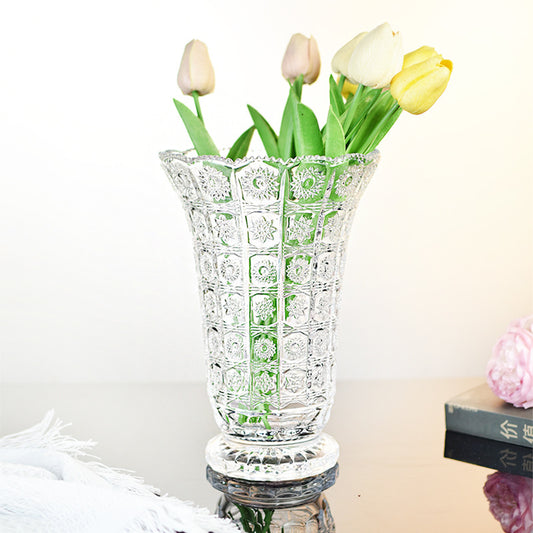 Sun Pattern Glass Vase