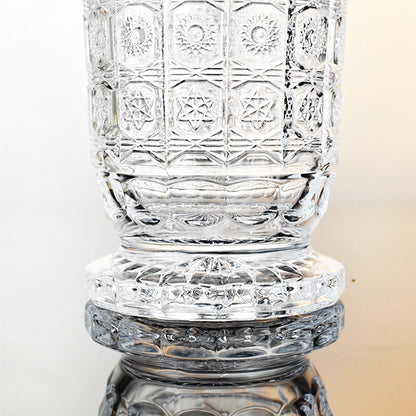 Sun Pattern Glass Vase