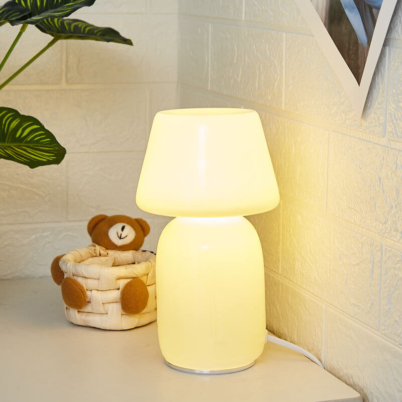 Tilted Mushroom Glass Night Light