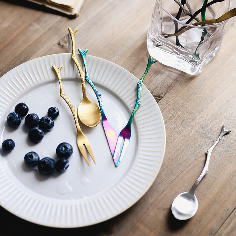 Twig Stainless Steel Dessert Spoon