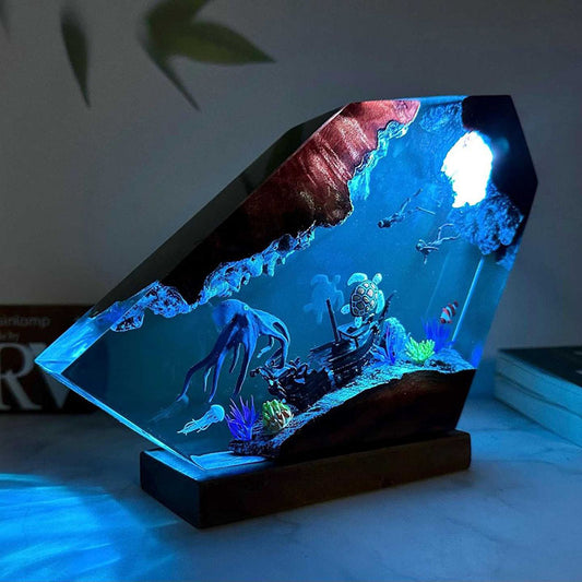 Underwater World Resin Lamp Decoration Ornaments