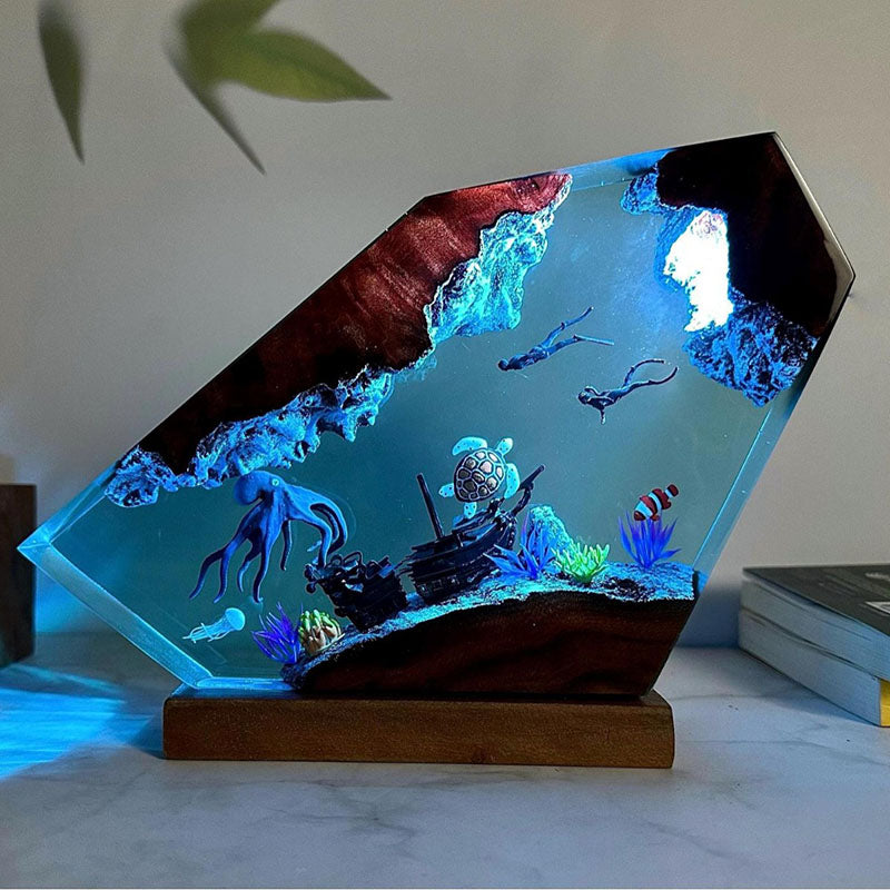 Underwater World Resin Lamp Decoration Ornaments