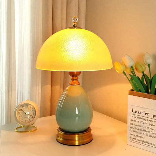 Dekorative Vintage Tischlampe aus Keramik