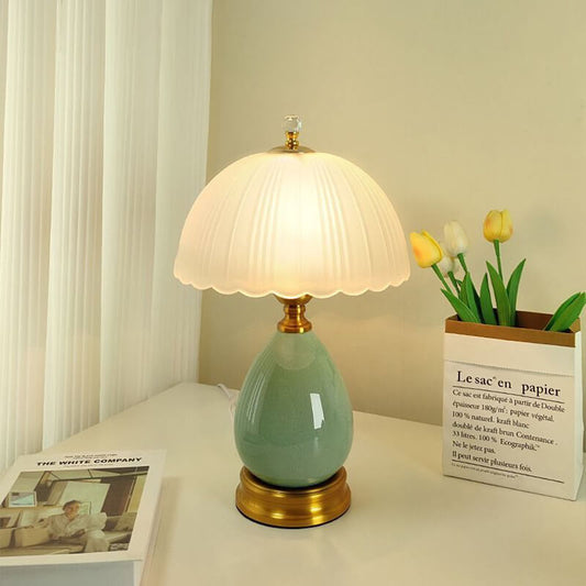 Dekorative Vintage Tischlampe aus Keramik