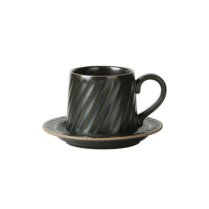 Vintage Ceramic Striped Cup and Saucer