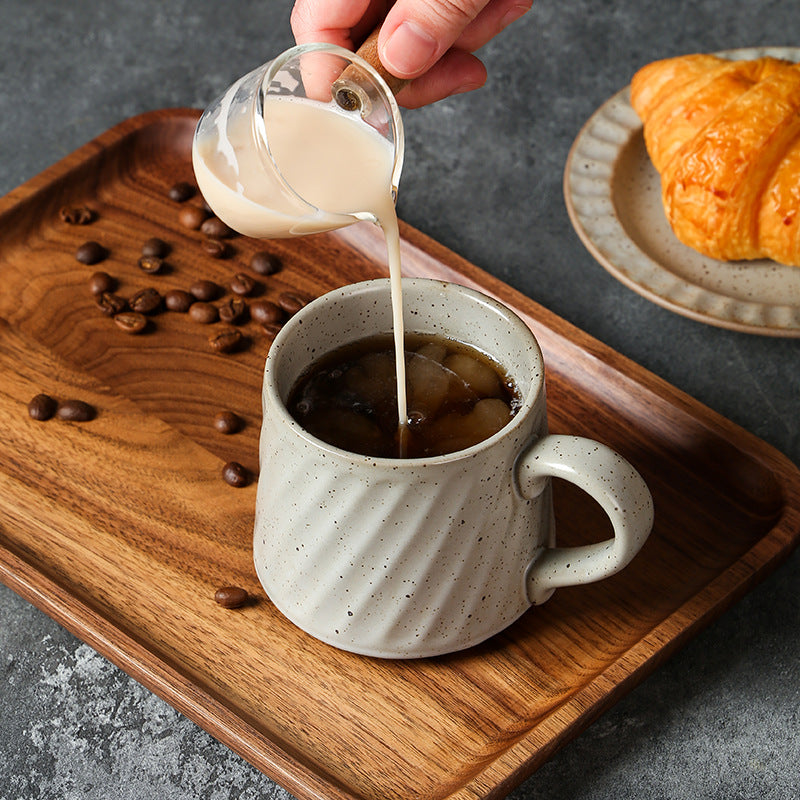 Vintage Ceramic Striped Cup and Saucer