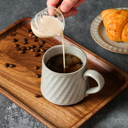 Vintage Ceramic Striped Cup and Saucer