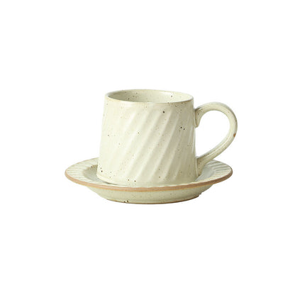 Vintage Ceramic Striped Cup and Saucer