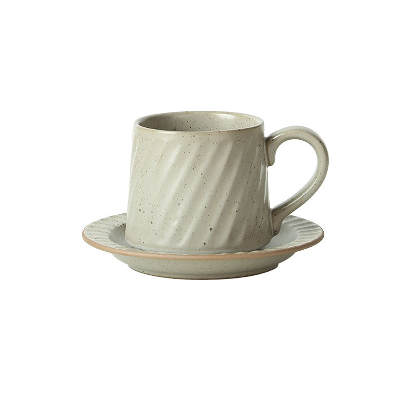 Vintage Ceramic Striped Cup and Saucer