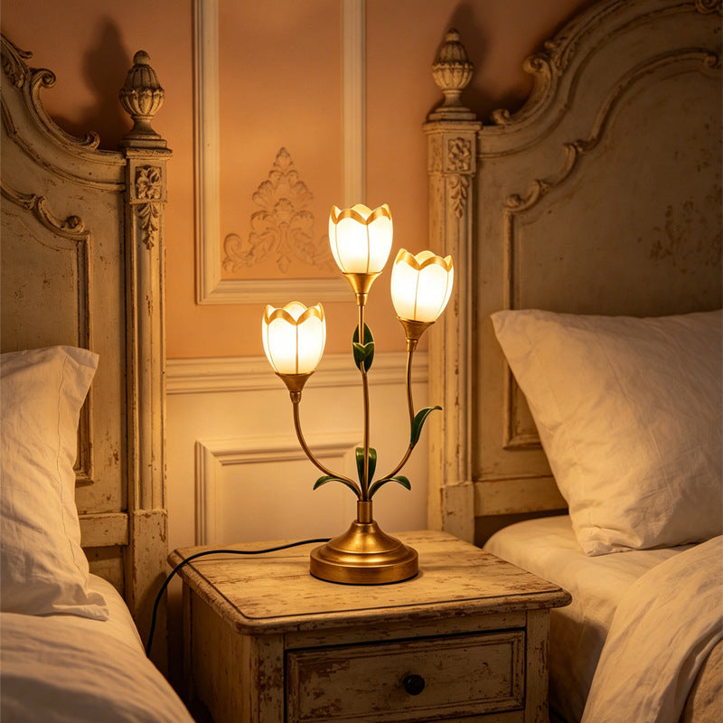 Vintage Creative Floral Table Lamp