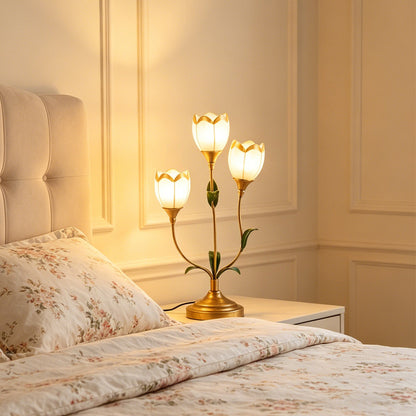 Vintage Creative Floral Table Lamp