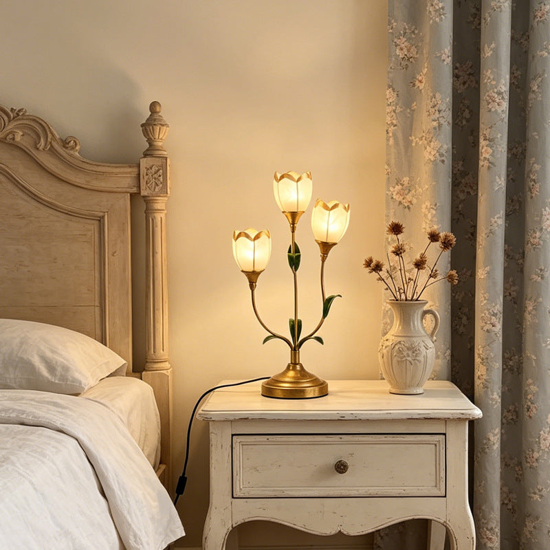 Vintage Creative Floral Table Lamp