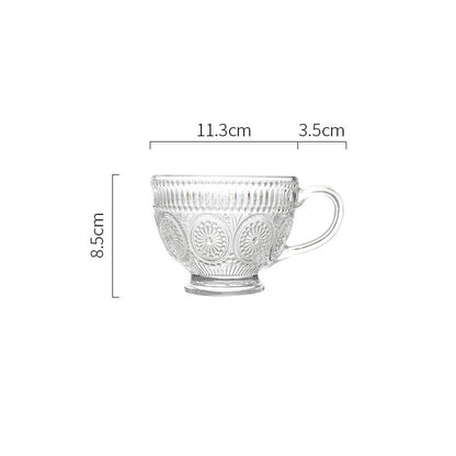 Vintage Embossed Glass Cup