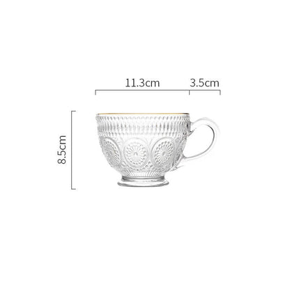 Vintage Embossed Glass Cup