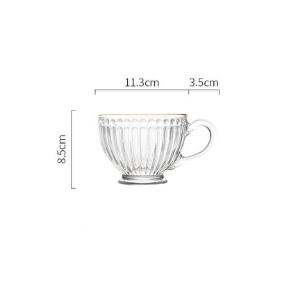 Vintage Embossed Glass Cup