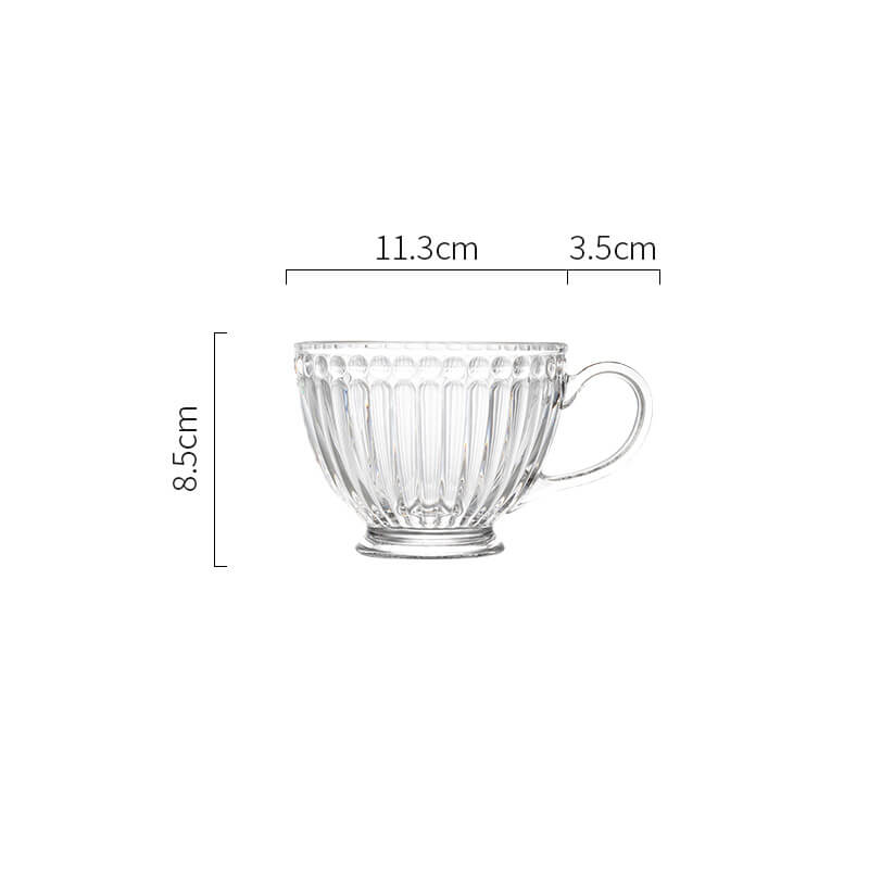 Vintage Embossed Glass Cup