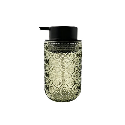 Vintage Embossed Glass Soap Dispenser