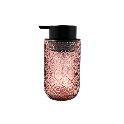 Vintage Embossed Glass Soap Dispenser