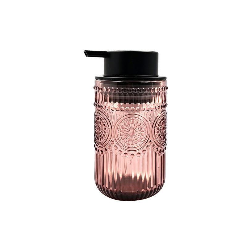 Vintage Embossed Glass Soap Dispenser
