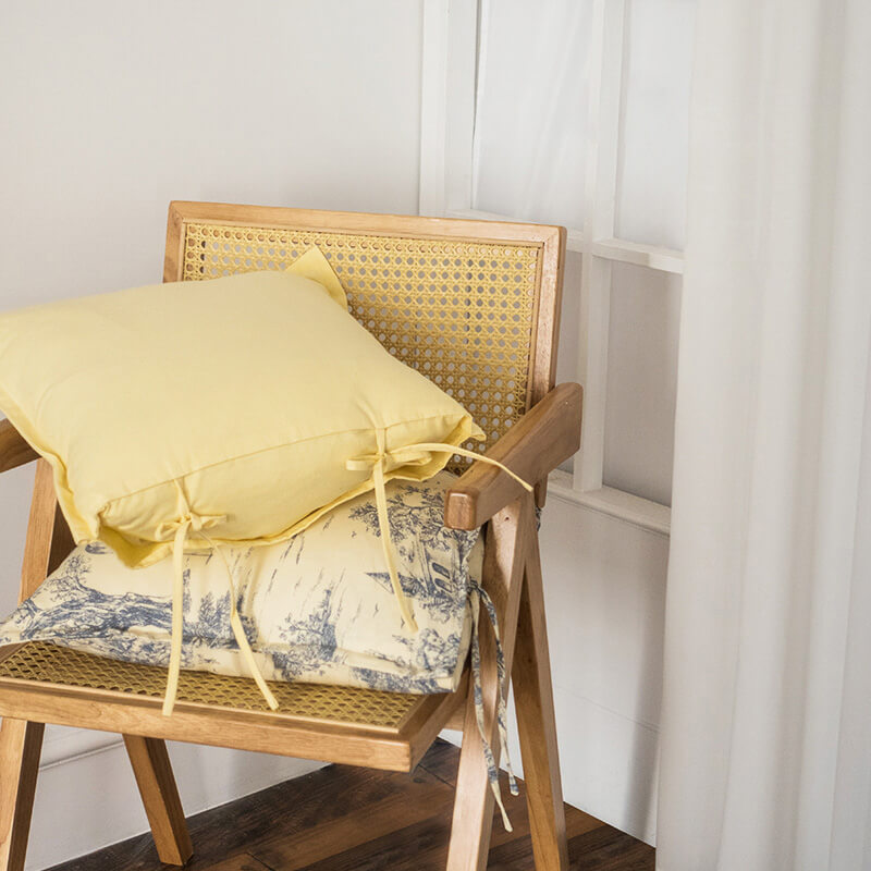 Vintage Floral Cotton Throw Pillow Cover