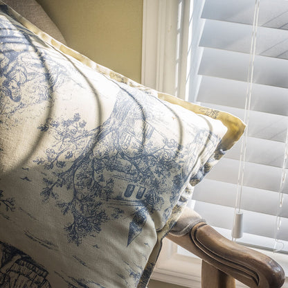 Vintage Floral Cotton Throw Pillow Cover