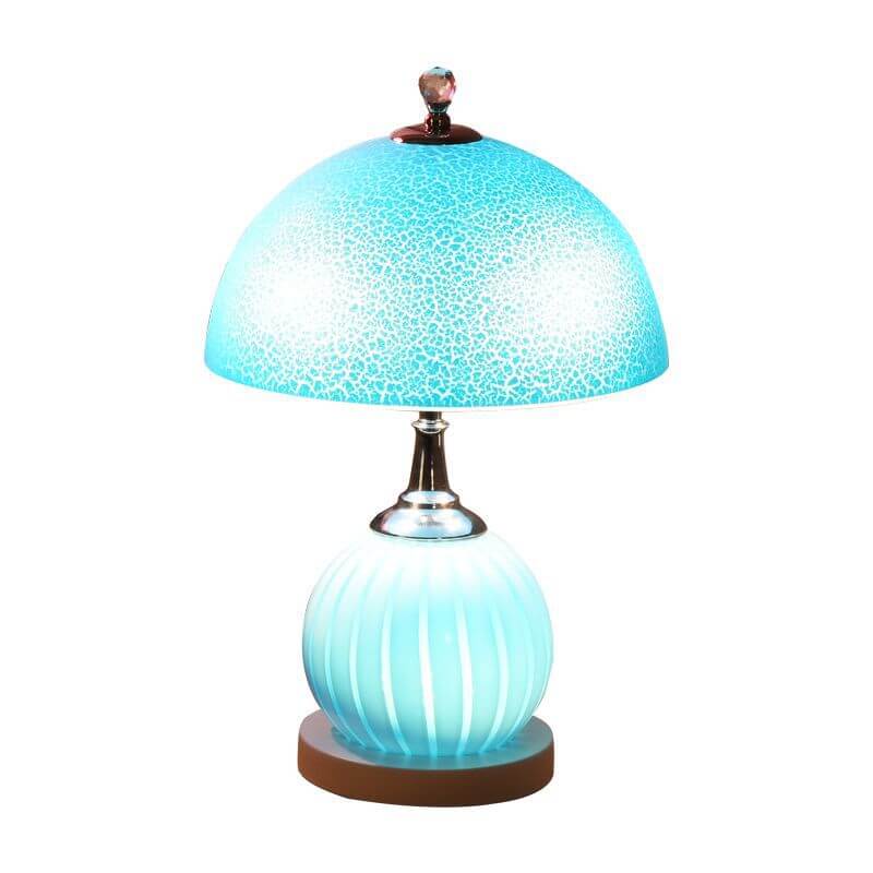 Vintage Tischlampe aus Crackle-Glas