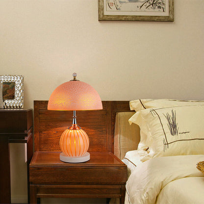 Vintage Tischlampe aus Crackle-Glas