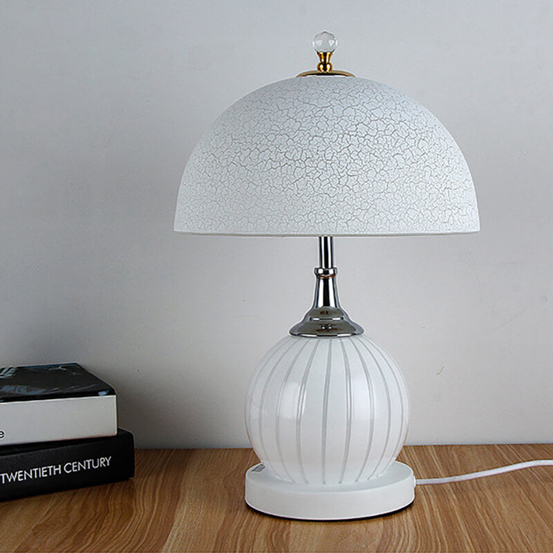 Vintage Tischlampe aus Crackle-Glas