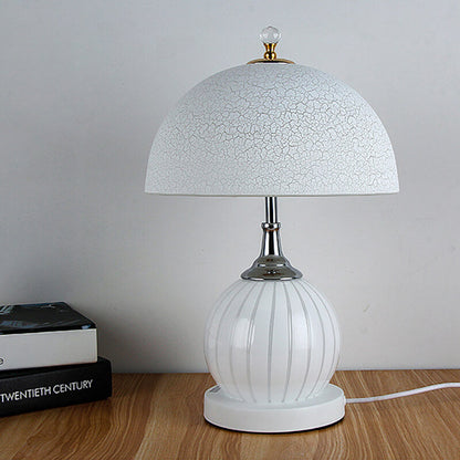 Vintage Tischlampe aus Crackle-Glas