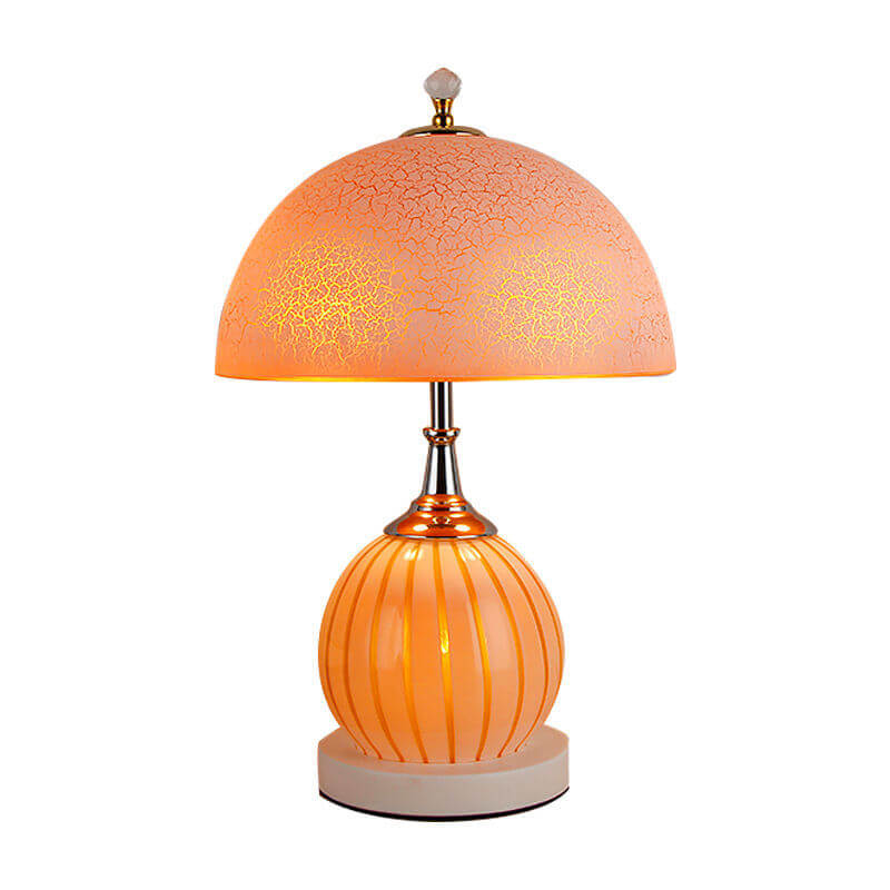 Vintage Tischlampe aus Crackle-Glas
