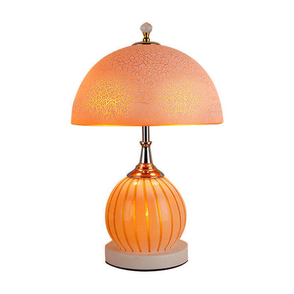 Vintage Tischlampe aus Crackle-Glas