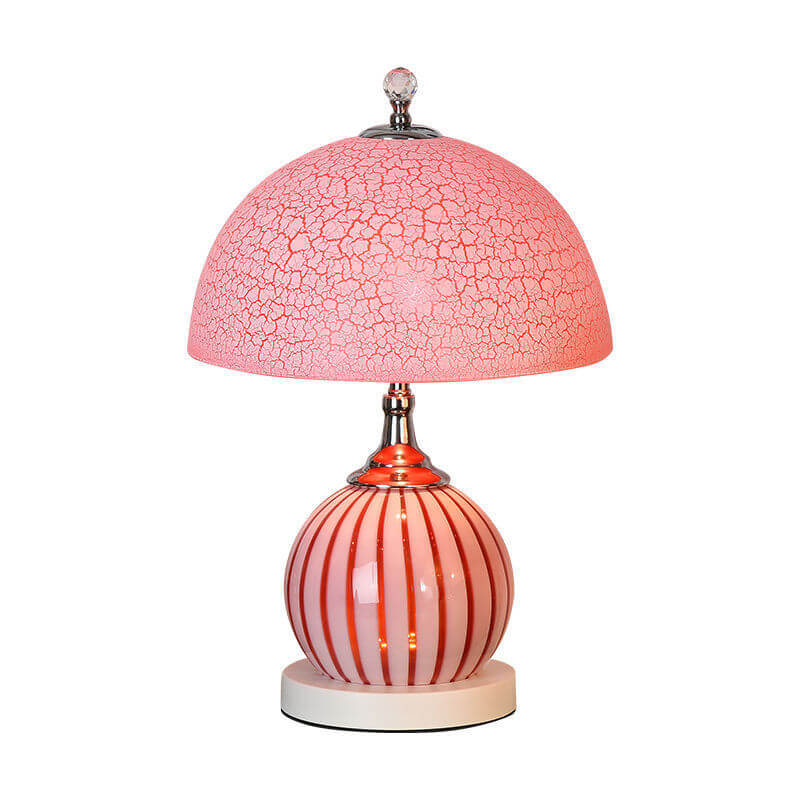 Vintage Tischlampe aus Crackle-Glas