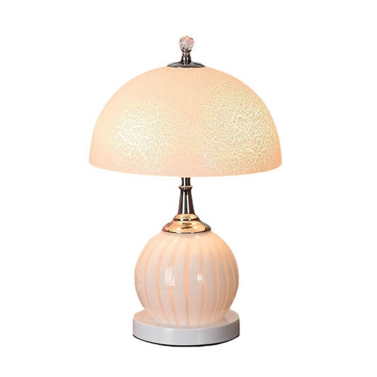Vintage Tischlampe aus Crackle-Glas