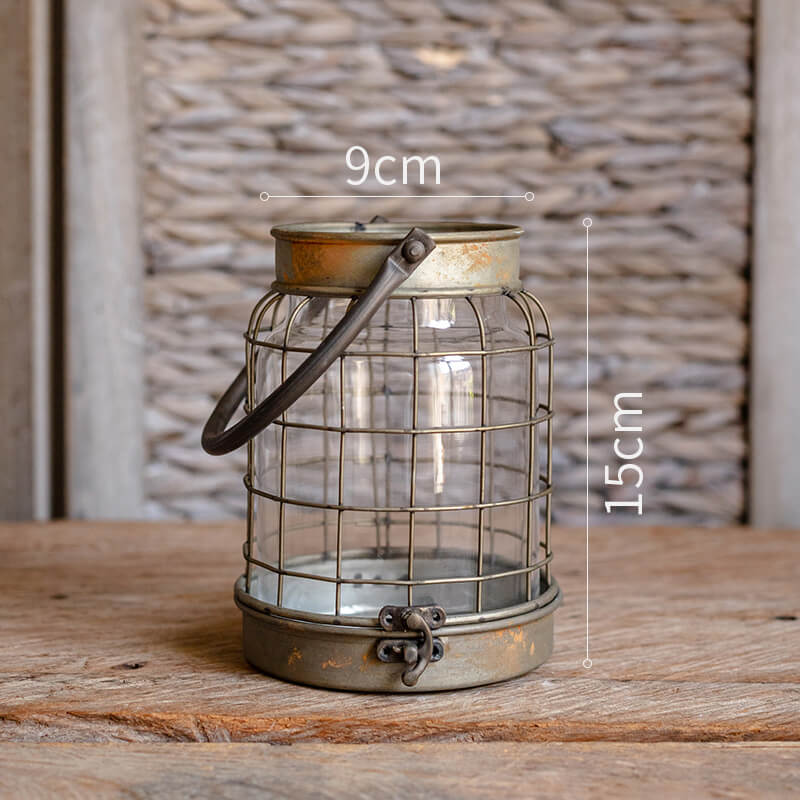 Vintage Iron Portable Candle Holder