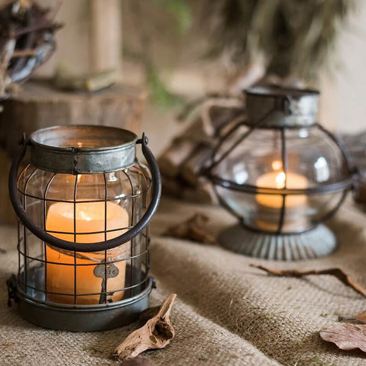 Vintage Iron Portable Candle Holder