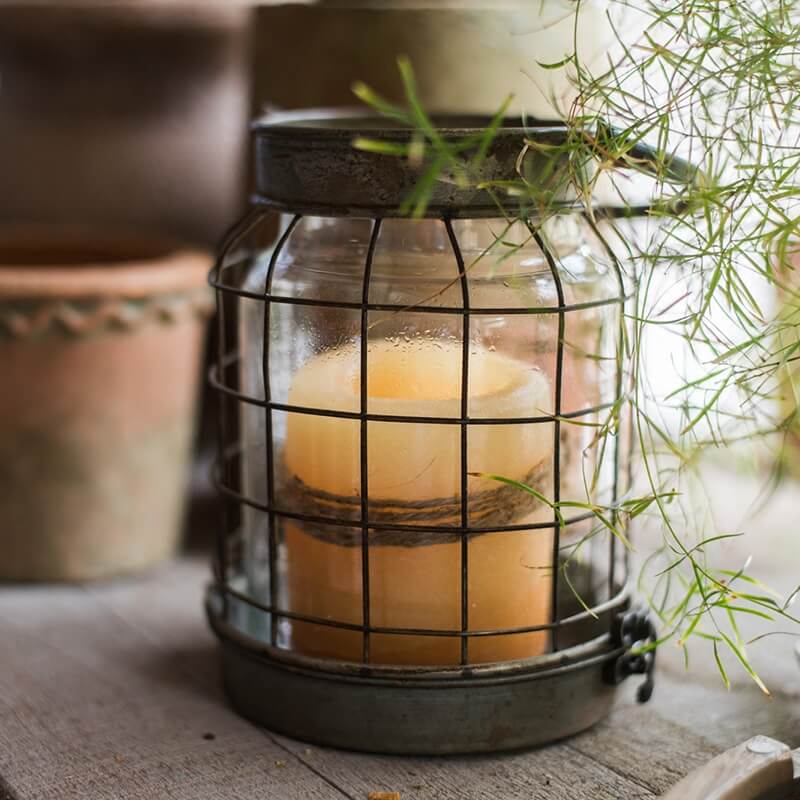 Vintage Iron Portable Candle Holder
