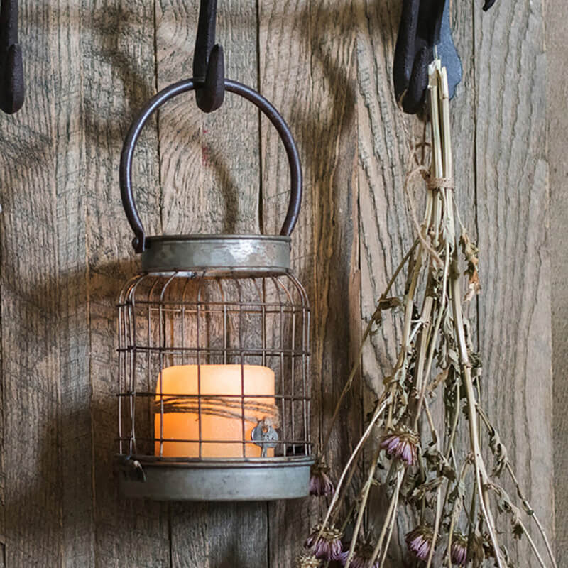 Vintage Iron Portable Candle Holder