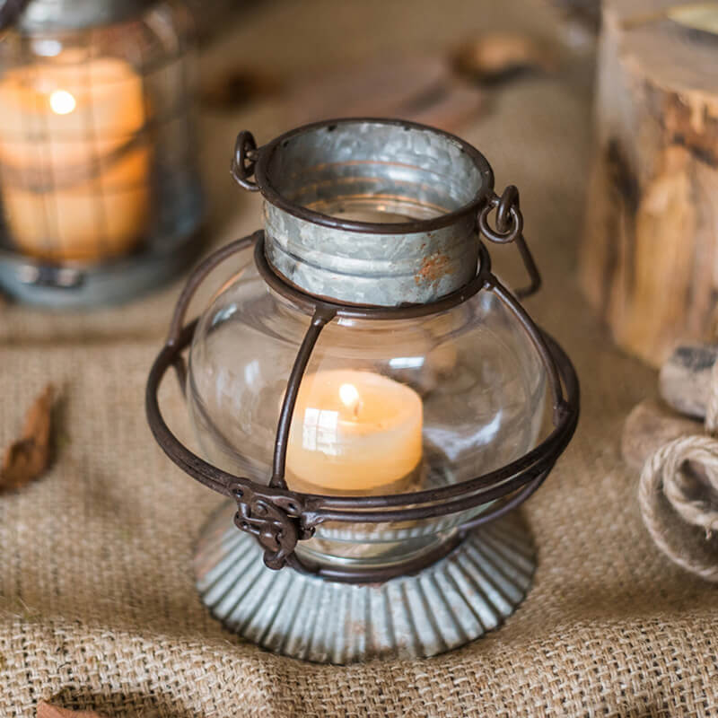 Vintage Iron Portable Candle Holder