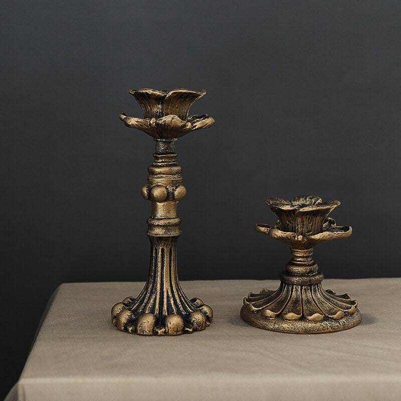 Vintage Lotus Kerzenhalter aus Kunstharz
