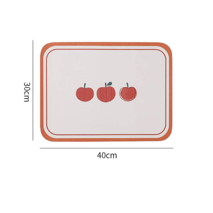 Vintage Print Leather Placemat