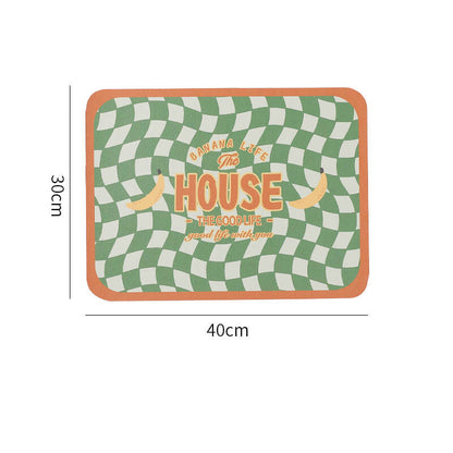 Vintage Print Leather Placemat