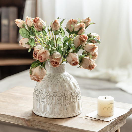 Vintage Relief Ceramic Vase