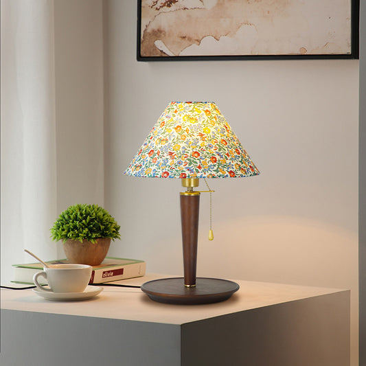 Vintage Walnut Table Lamp