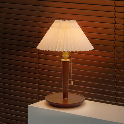 Vintage Walnut Table Lamp