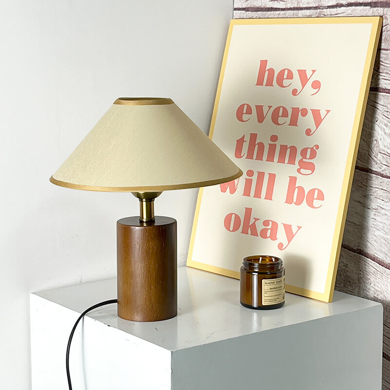 Vintage Wooden Base Table Lamp