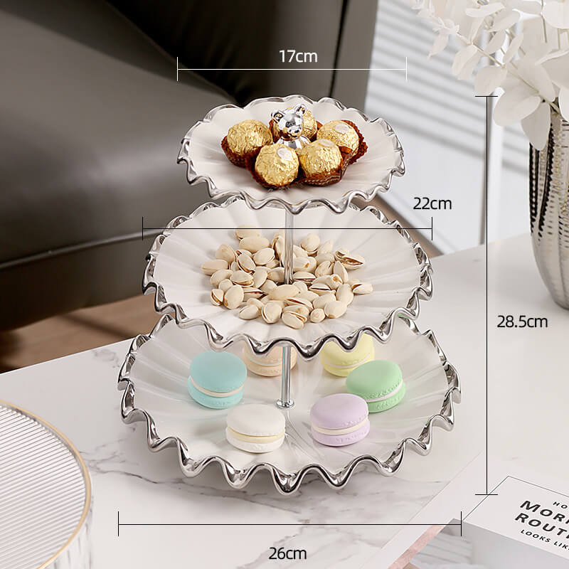 Water Ripple Shape Multi-Layer Dessert Stand