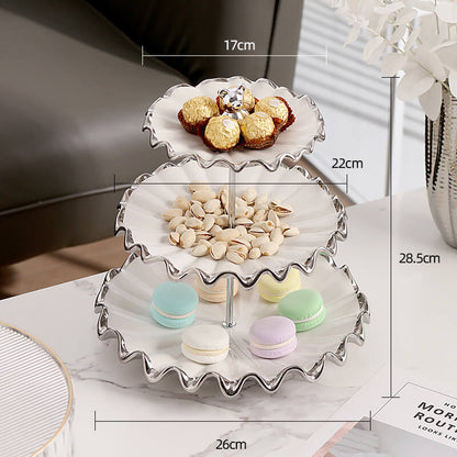 Water Ripple Shape Multi-Layer Dessert Stand